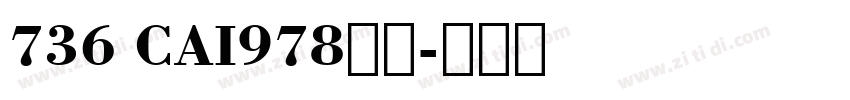 736 CAI978字体字体转换